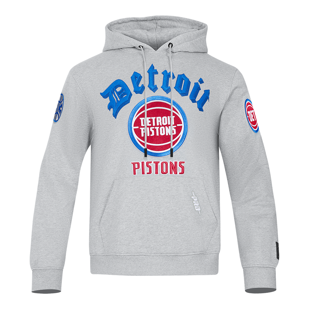 SUDADERA CON GORRO NBA DETROIT PISTONS OLD ENGLISH