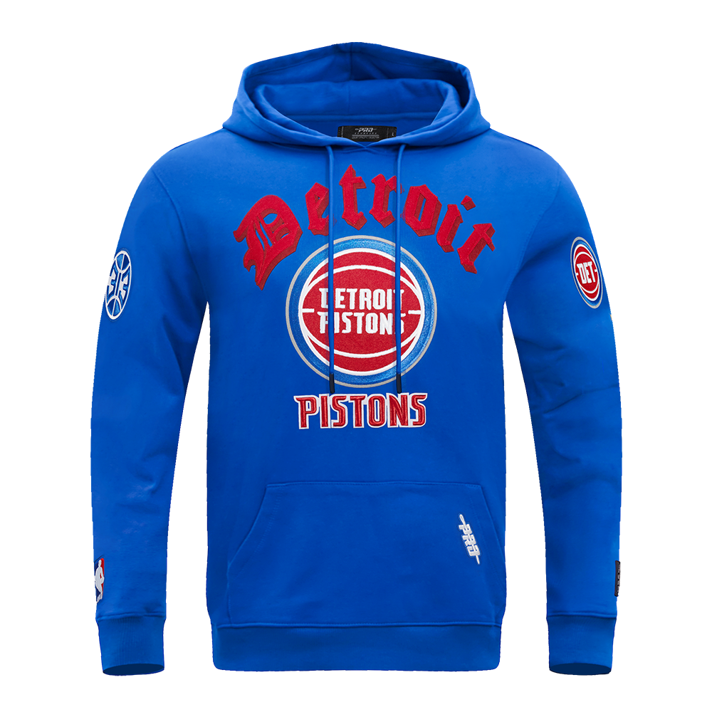 SUDADERA CON GORRO NBA DETROIT PISTONS OLD ENGLISH