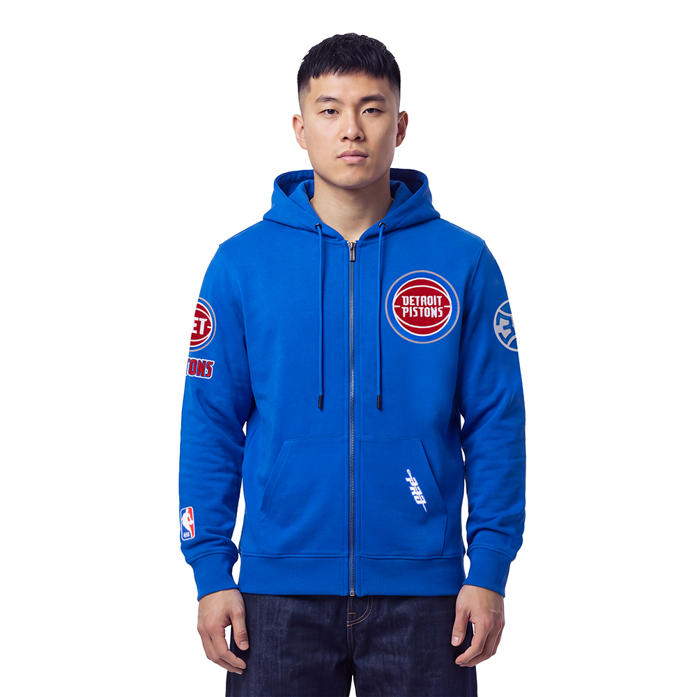 SUDADERA CON CIERRE NBA DETROIT PISTONS CLASSIC CHENILLE