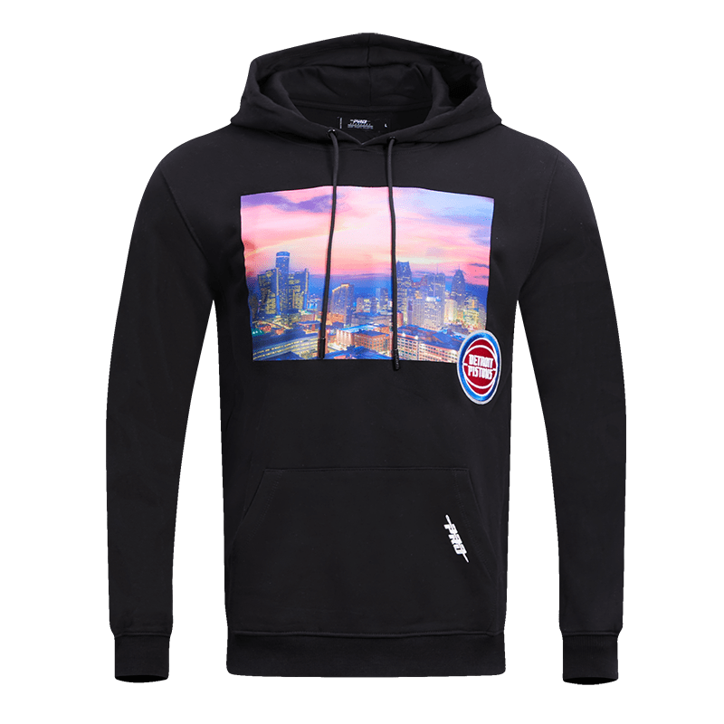 SUDADERA CON GORRO NBA DETROIT PISTONS CITY SCAPE