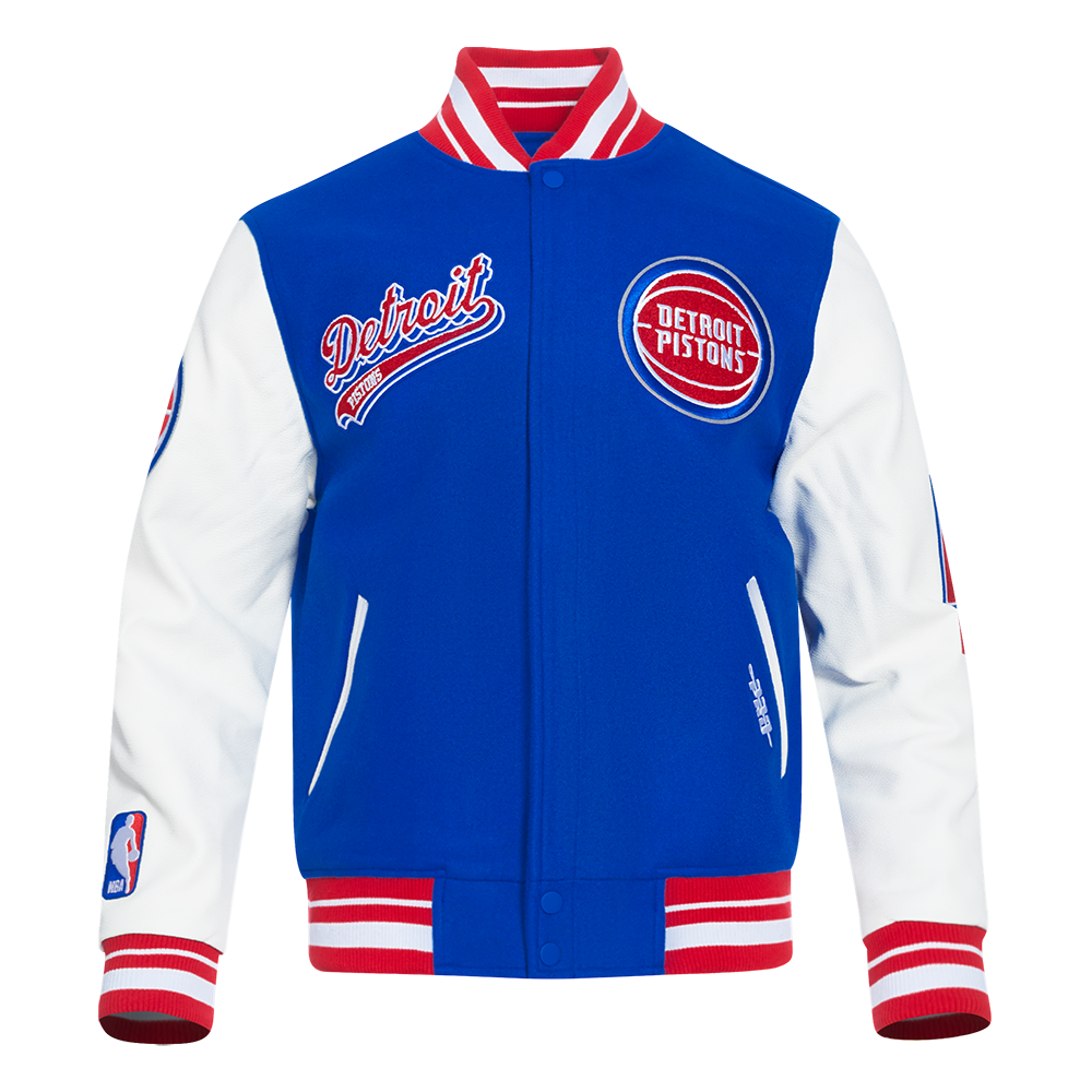 CHAMARRA UNIVERSITARIA NBA DETROIT PISTONS SCRIPT TAIL