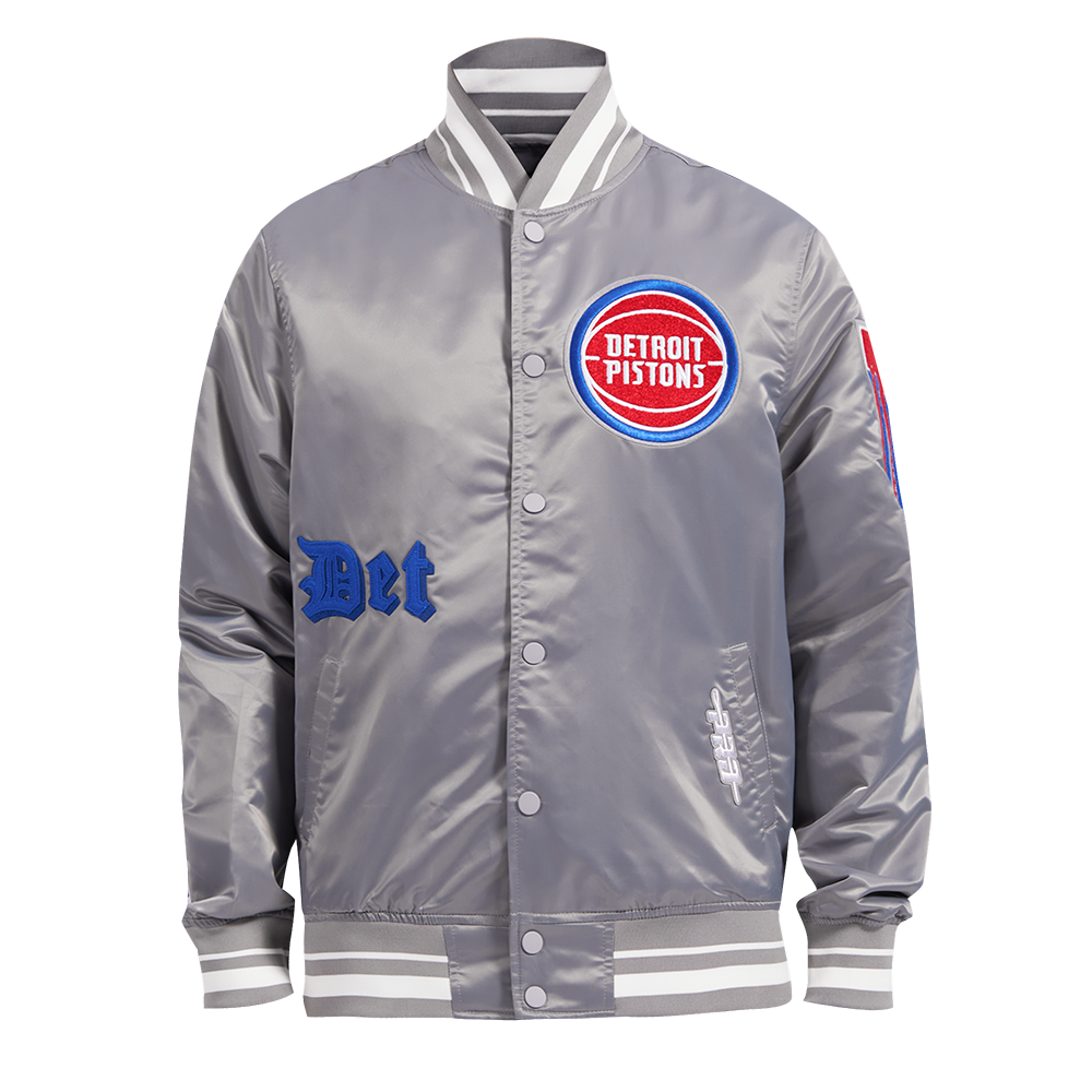CHAMARRA DE SATÍN NBA DETROIT PISTONS OLD ENGLISH