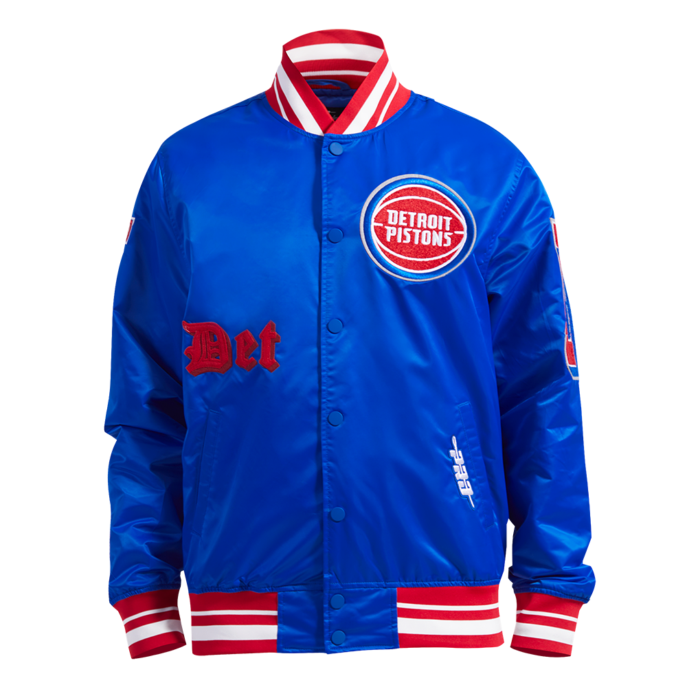 CHAMARRA DE SATÍN NBA DETROIT PISTONS OLD ENGLISH