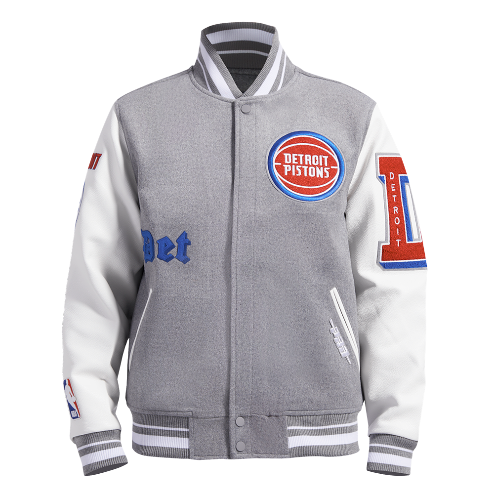 CHAMARRA UNIVERSITARIA NBA DETROIT PISTONS OLD ENGLISH