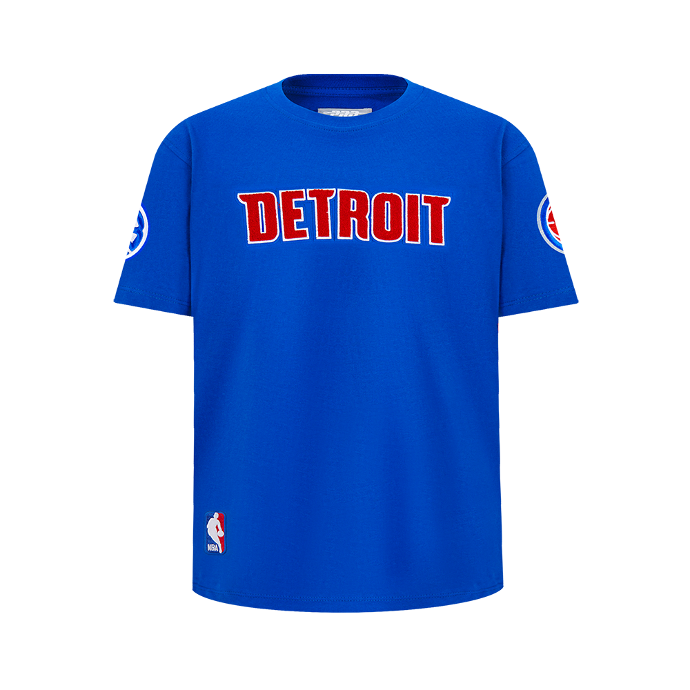 PLAYERA NBA DETROIT PISTONS CLASSIC CHENILLE PARA NIÑO JUNIOR