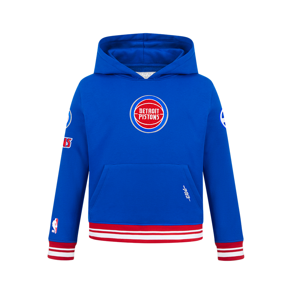 SUDADERA CON GORRO NBA DETROIT PISTONS RETRO CLASSICS PARA NIÑO JUNIOR