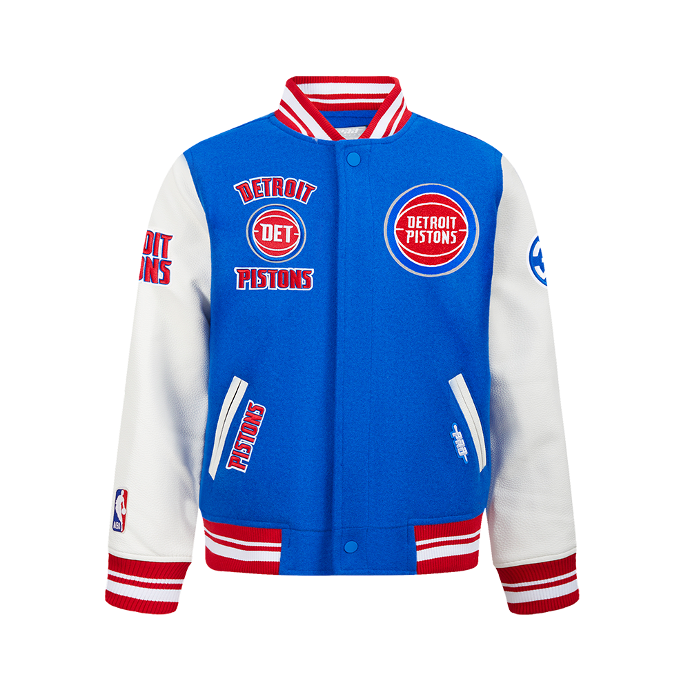 CHAMARRA UNIVERSITARIA NBA DETROIT PISTONS RETRO CLASSICS PARA NIÑO JUNIOR