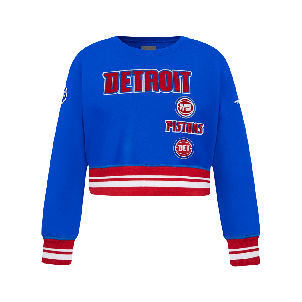 SUDADERA DE CUELLO REDONDO NBA DETROIT PISTONS RETRO CLASSICS PARA NIÑA JUNIOR