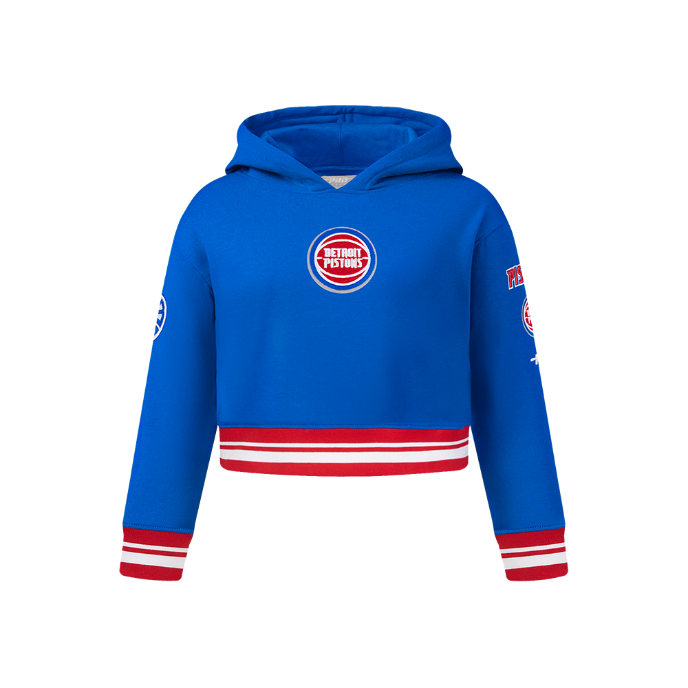 SUDADERA CON GORRO NBA DETROIT PISTONS RETRO CLASSICS PARA NIÑA JUNIOR