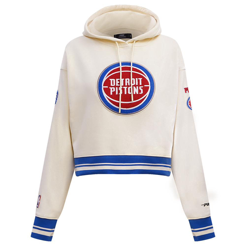 SUDADERA CON GORRO NBA DETROIT PISTONS RETRO CLASSICS PARA MUJER