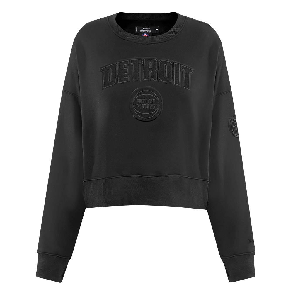 SUDADERA DE CUELLO REDONDO NBA DETROIT PISTONS CLASSIC 3BK PARA MUJER