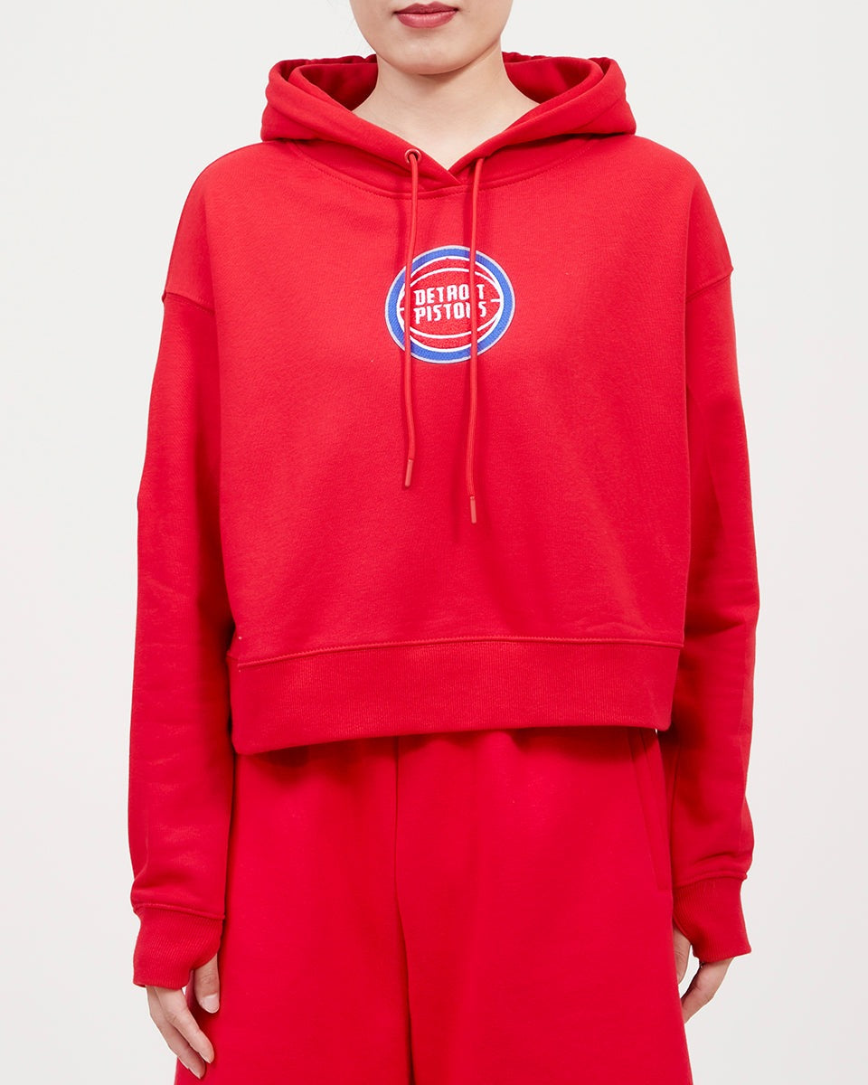 SUDADERA CON GORRO NBA DETROIT PISTONS CLASSIC ESSENTIALS PARA MUJER