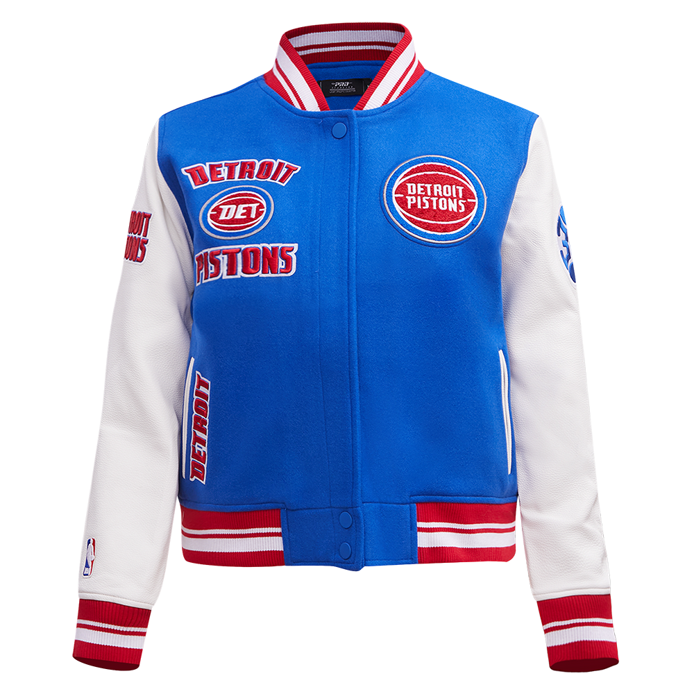 CHAMARRA UNIVERSITARIA NBA DETROIT PISTONS RETRO CLASSICS PARA MUJER