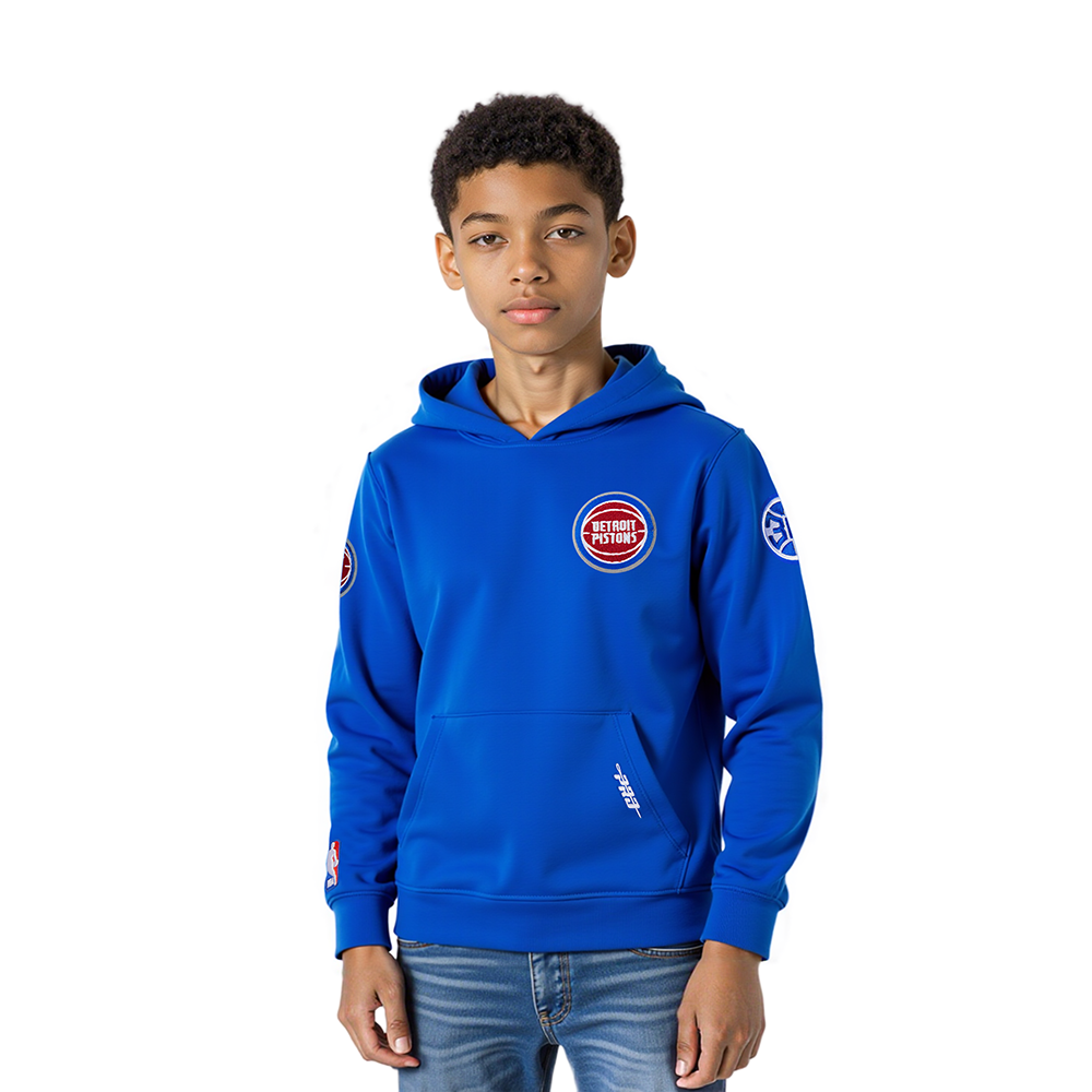 SUDADERA CON GORRO NBA DETROIT PISTONS CLASSIC CHENILLE PARA NIÑO