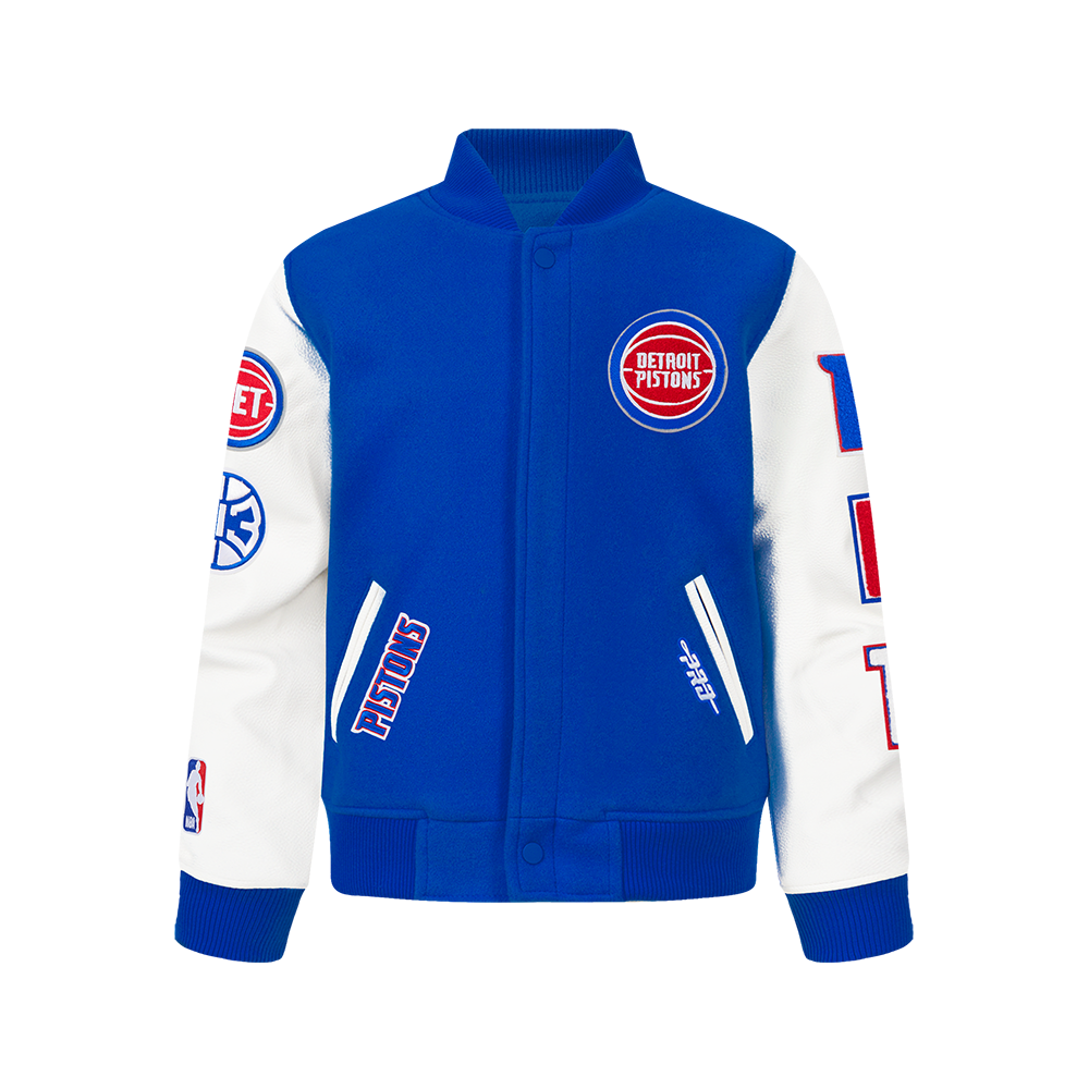 CHAMARRA UNIVERSITARIA NBA DETROIT PISTONS CLASSIC CHENILLE PARA NIÑO