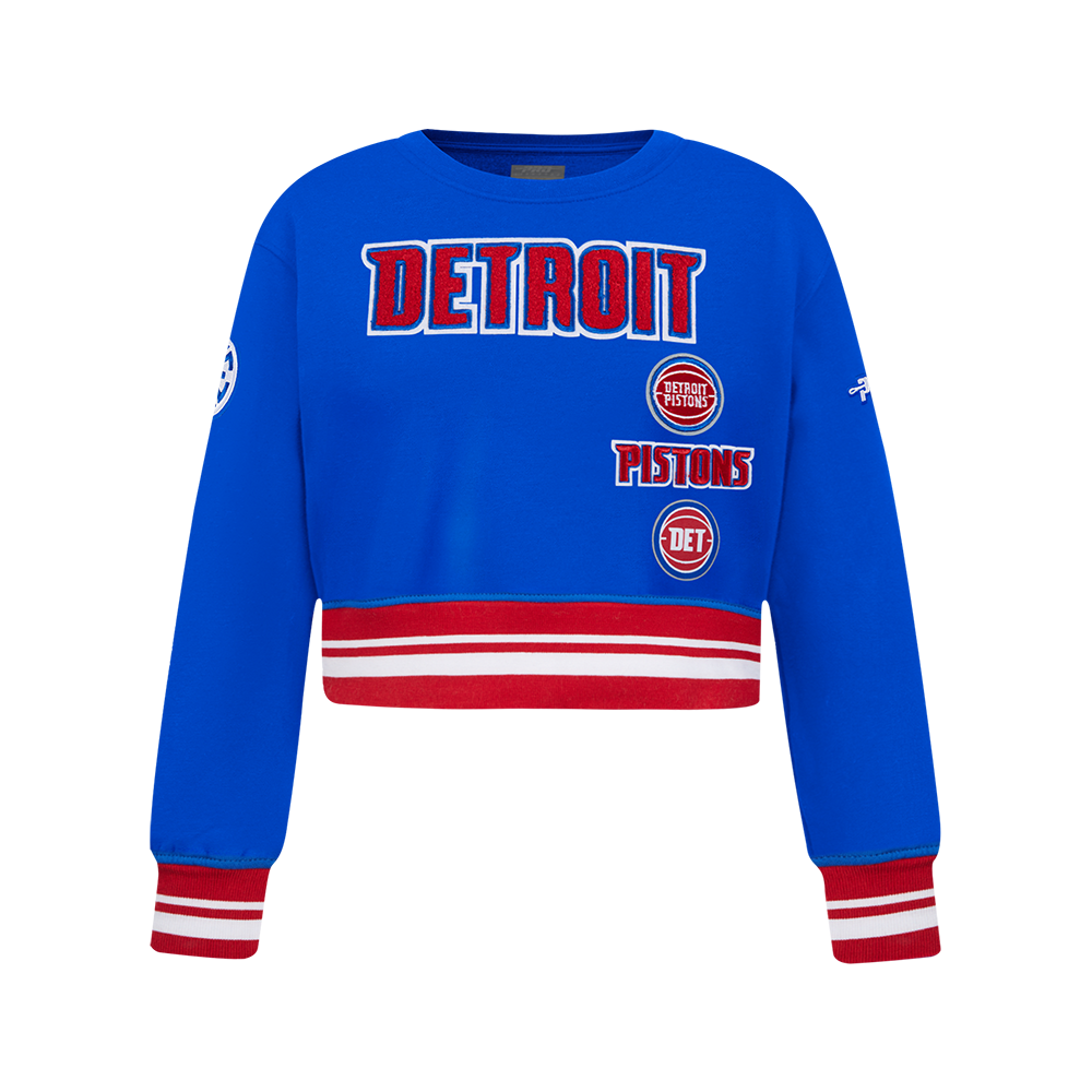 SUDADERA DE CUELLO REDONDO NBA DETROIT PISTONS RETRO CLASSICS PARA NIÑA
