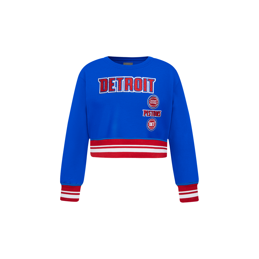 SUDADERA DE CUELLO REDONDO NBA DETROIT PISTONS RETRO CLASSICS PARA BEBÉ NIÑA