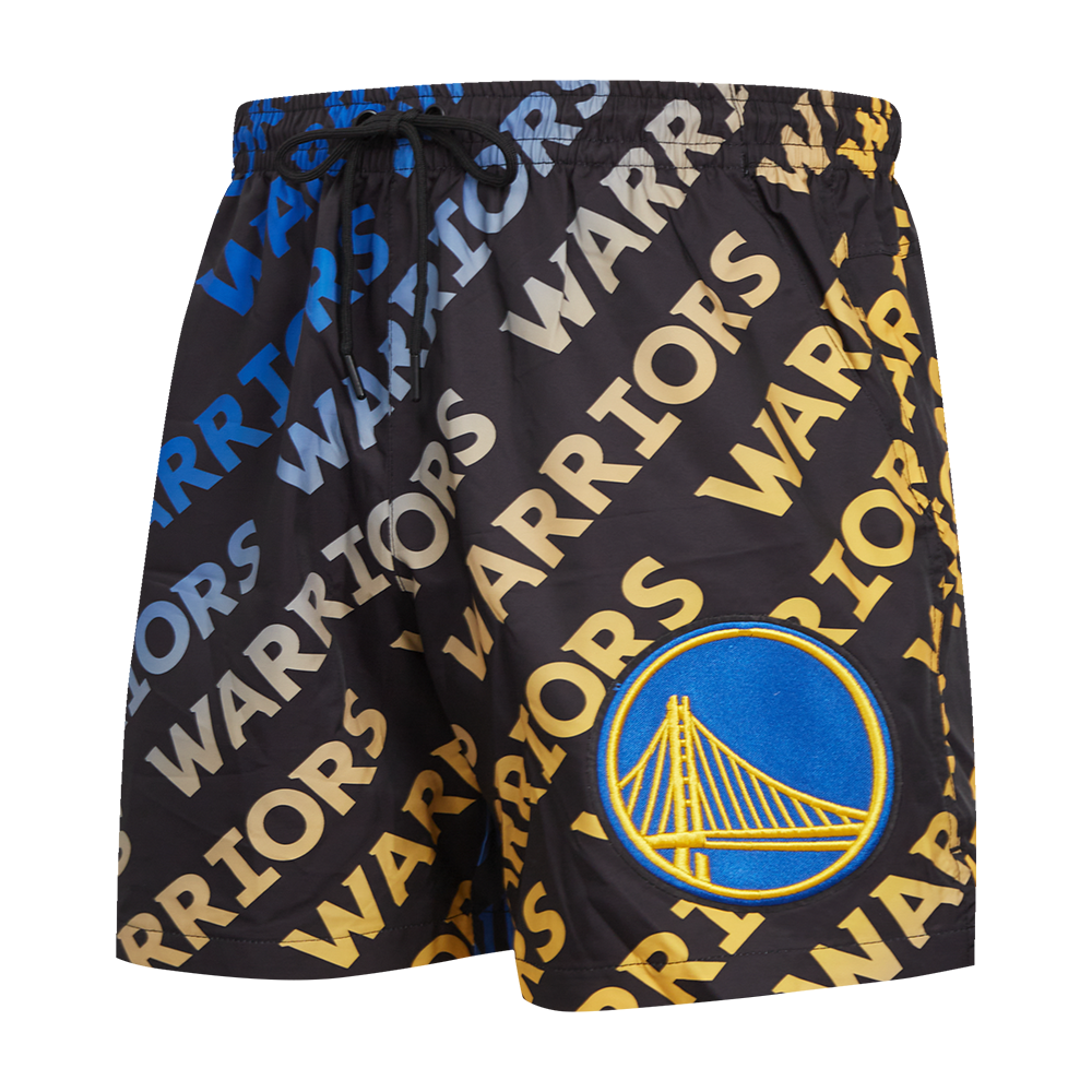 SHORTS DE ALGODÓN NBA GOLDEN STATE WARRIORS OMBRE WORDMARK AOP