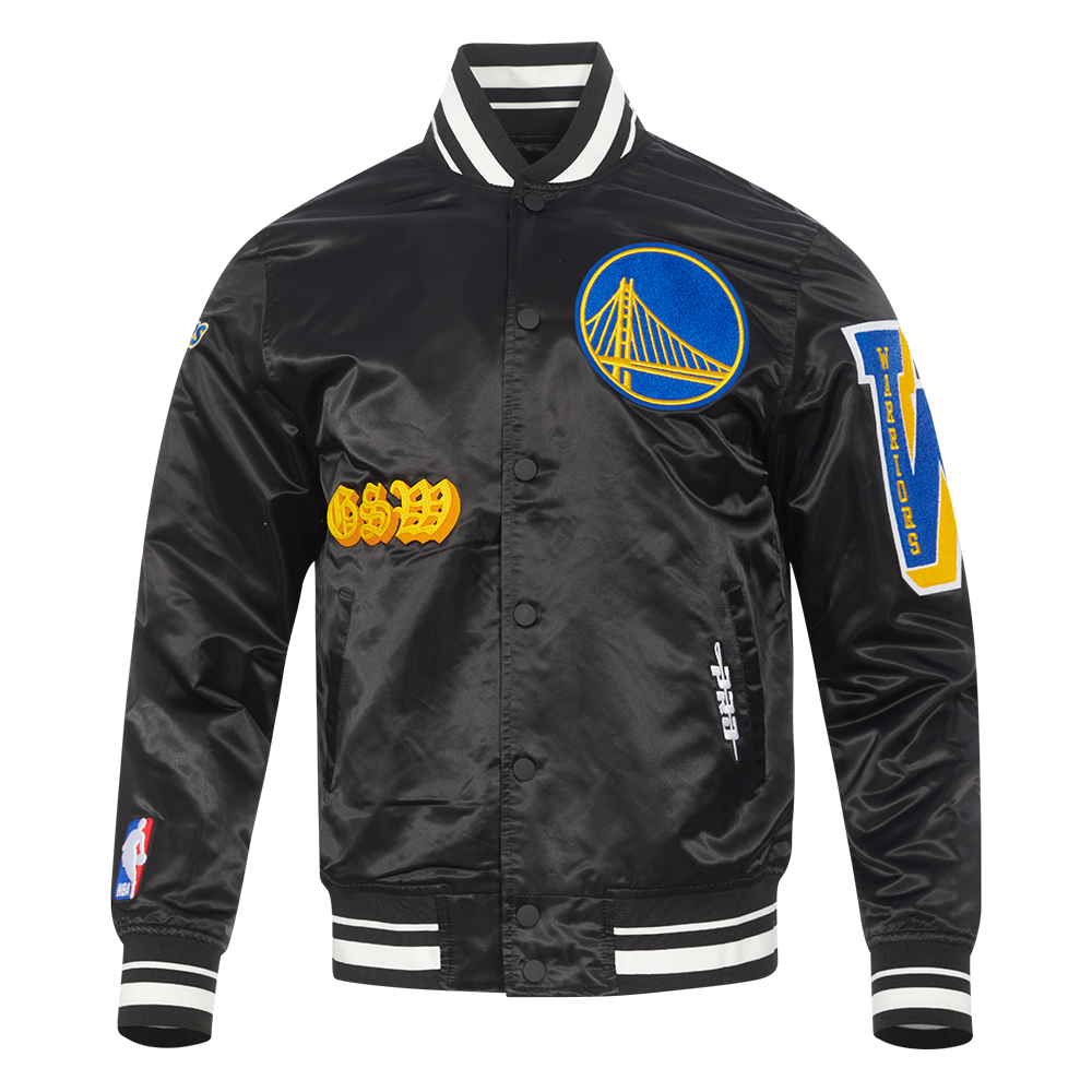 CHAMARRA DE SATÉN NBA GOLDEN STATE WARRIORS OLD ENGLISH