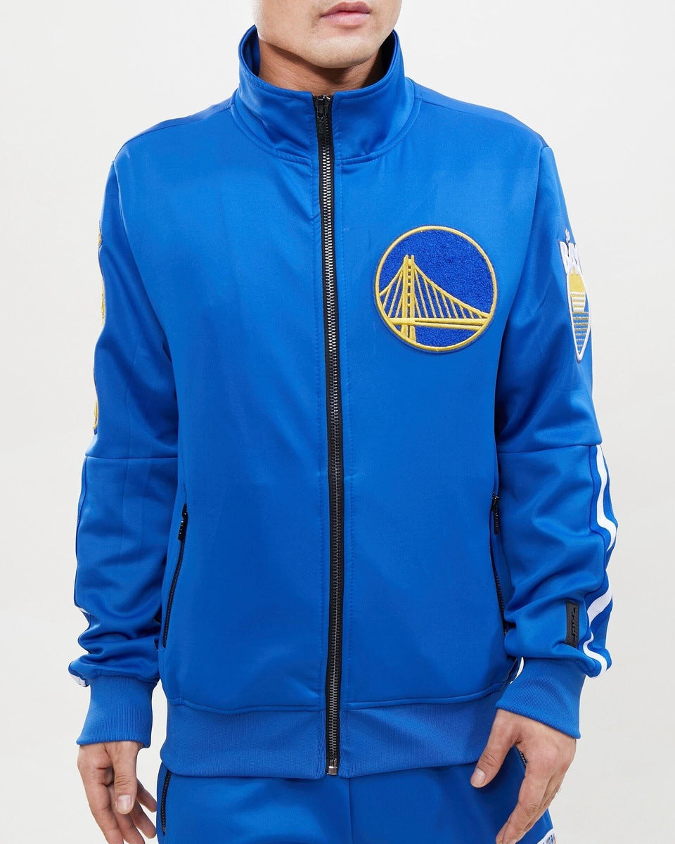 CHAMARRA DE MEZCLILLA NBA GOLDEN STATE WARRIORS CLASSIC TRACK