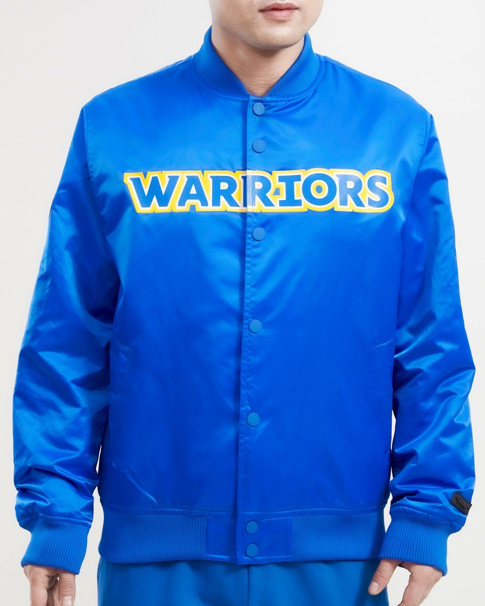 CHAMARRA DE SATÍN NBA GOLDEN STATE WARRIORS CLASSIC SATIN