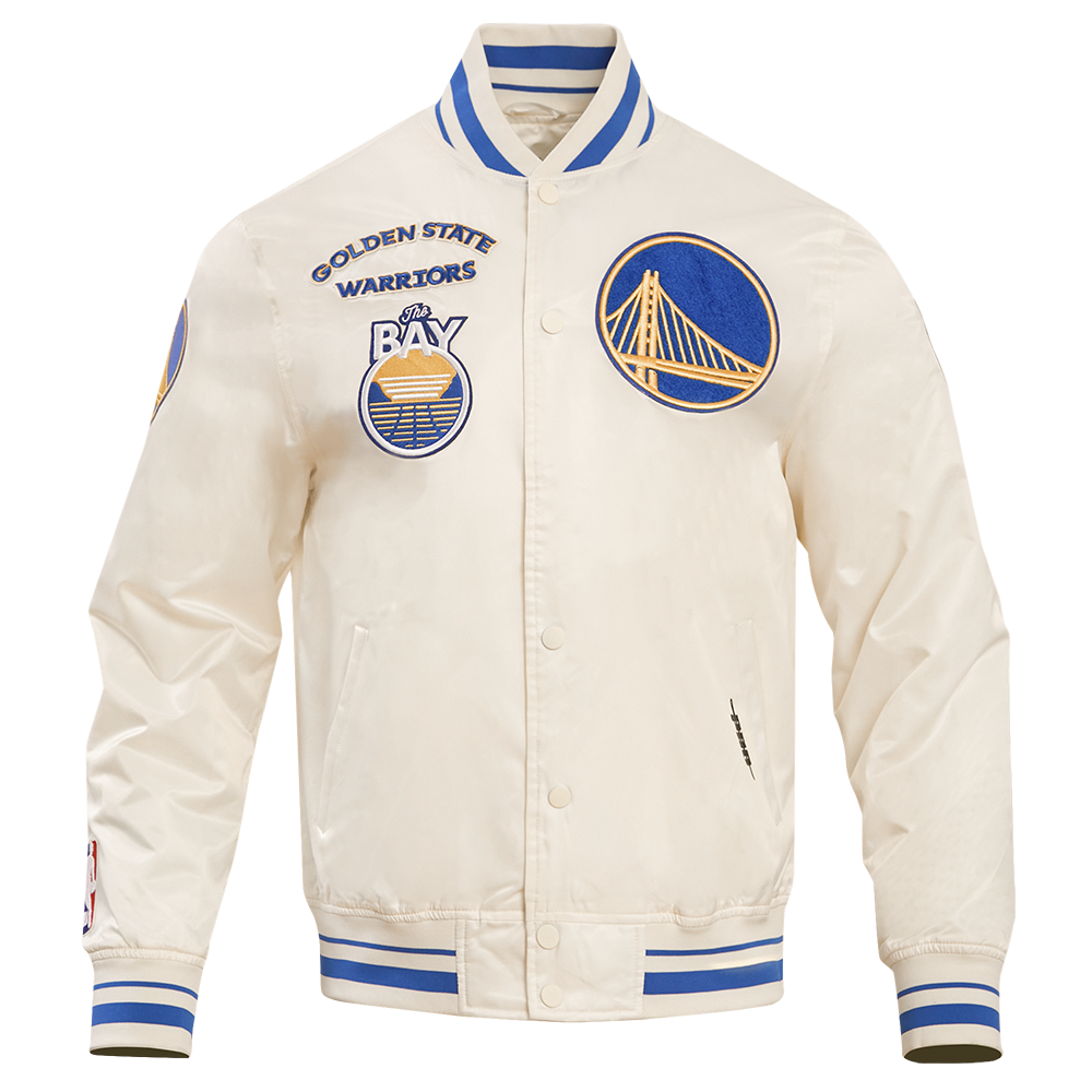 CHAMARRA DE SATÍN NBA GOLDEN STATE WARRIORS RETRO CLASSICS