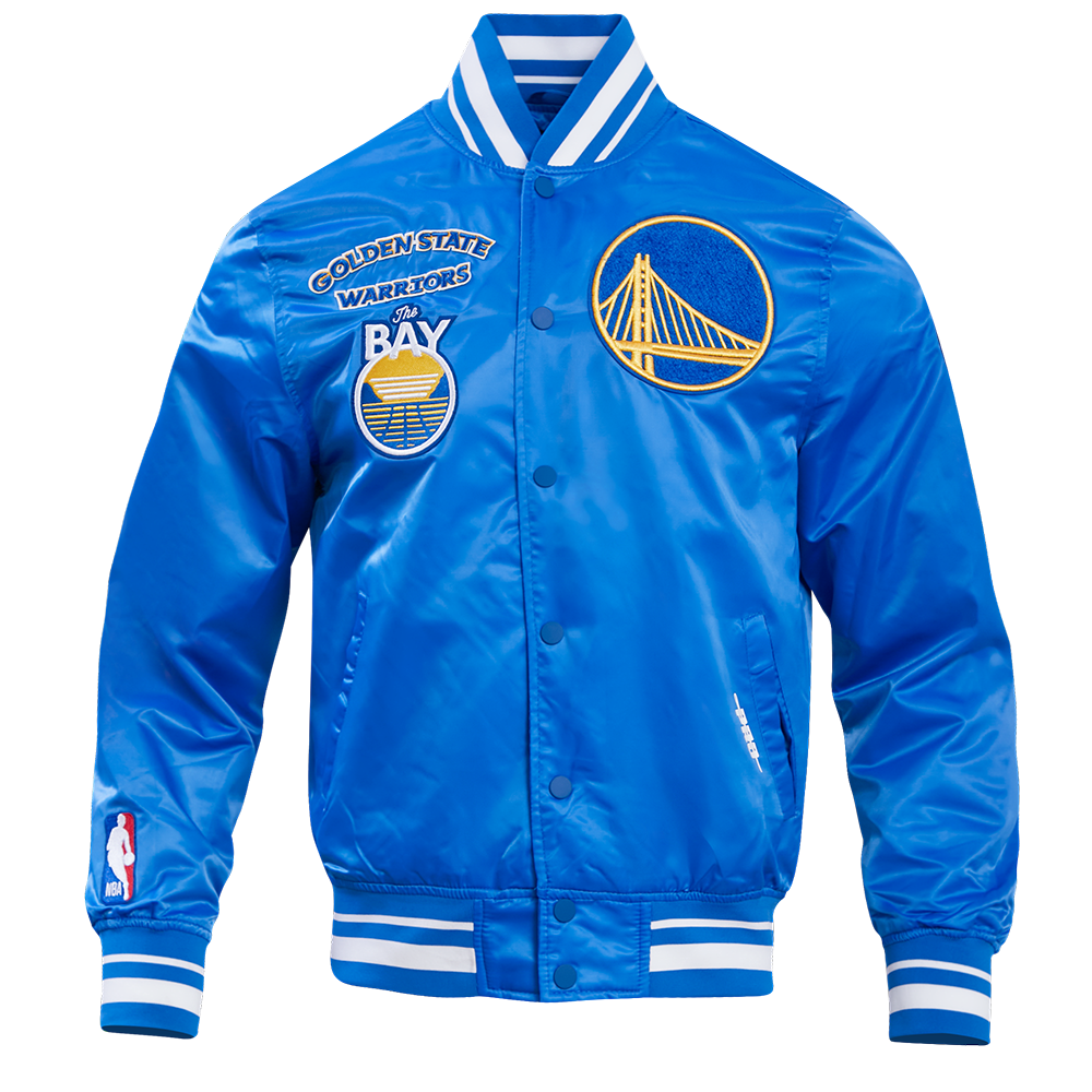 CHAMARRA DE SATÍN NBA GOLDEN STATE WARRIORS RETRO CLASSICS