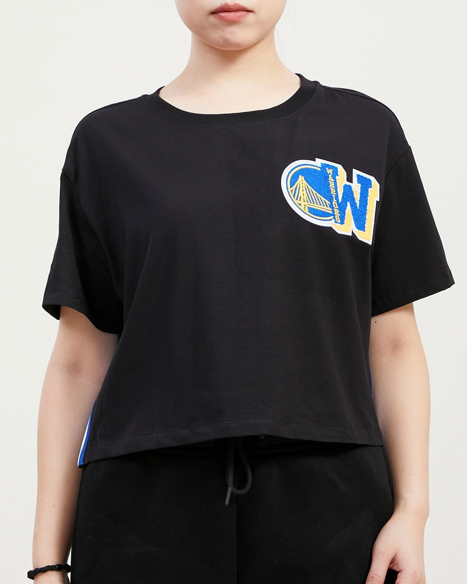PLAYERA CROP NBA GOLDEN STATE WARRIORS MASH UP PARA MUJER