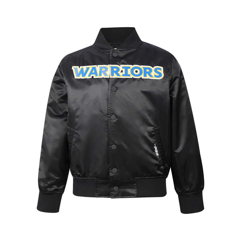 CHAMARRA DE SATIN NBA GOLDEN STATE WARRIORS CLASSIC CHENILLE PARA NIÑO JUNIOR