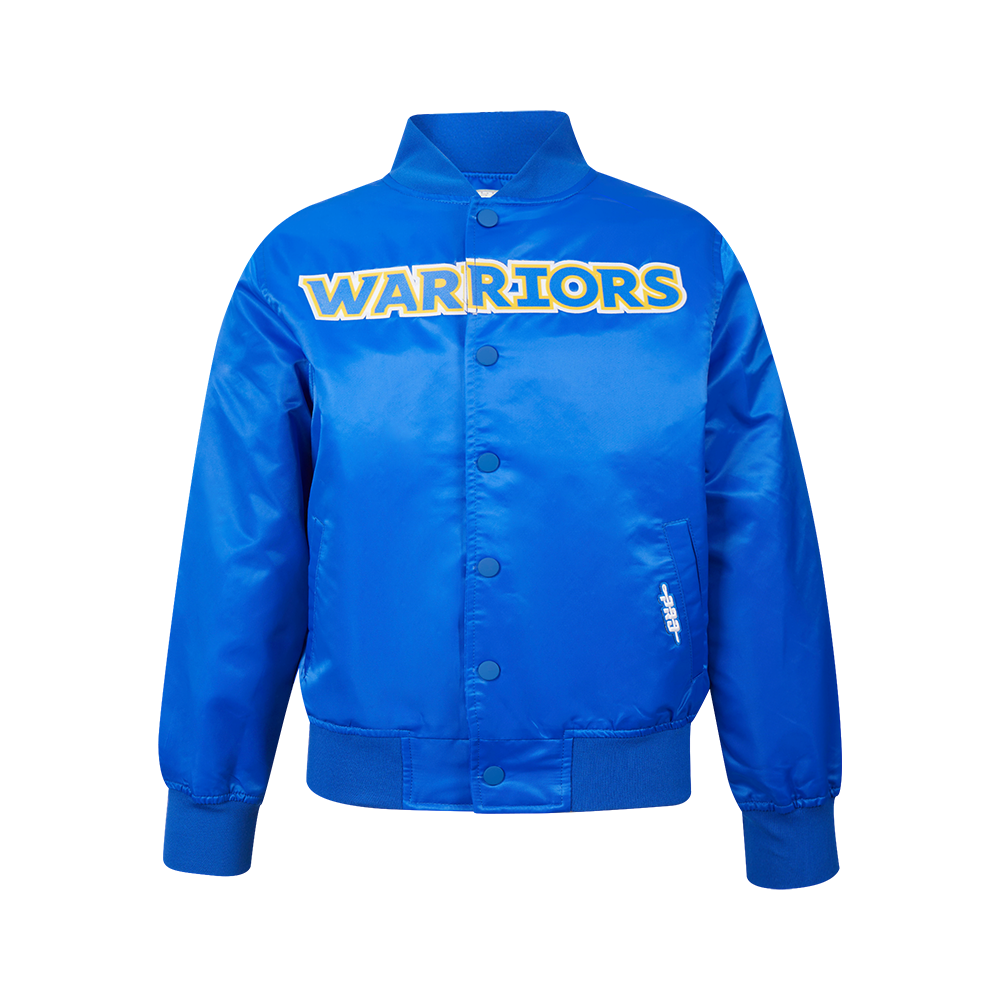CHAMARRA DE SATIN NBA GOLDEN STATE WARRIORS CLASSIC CHENILLE PARA NIÑO JUNIOR