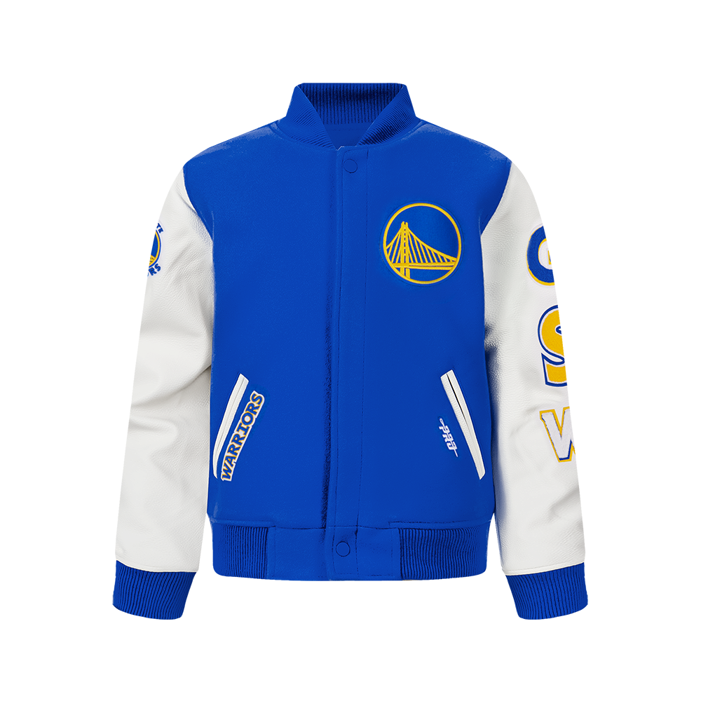 CHAMARRA UNIVERSITARIA NBA GOLDEN STATE WARRIORS CLASSIC CHENILLE PARA NIÑO JUNIOR