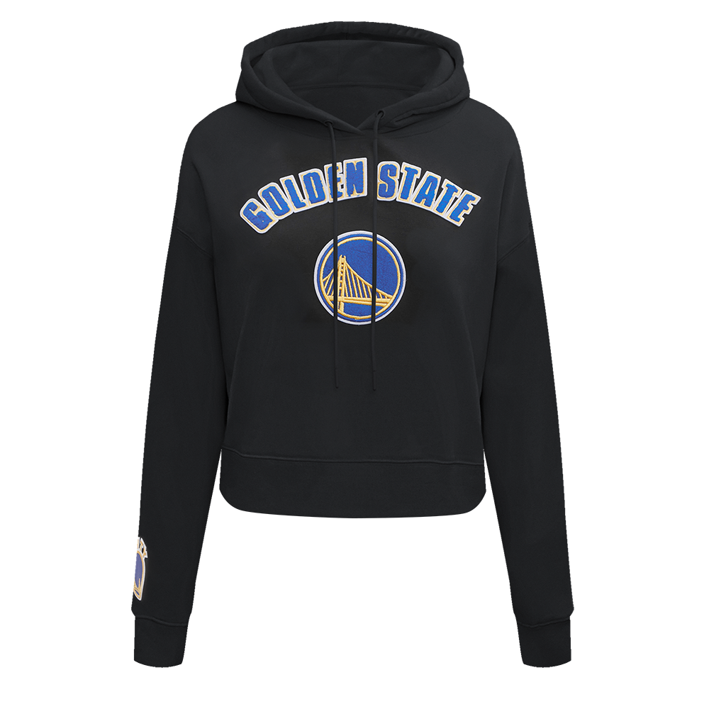 SUDADERA CON GORRO NBA GOLDEN STATE WARRIORS CLASSIC ESSENTIALS PARA MUJER