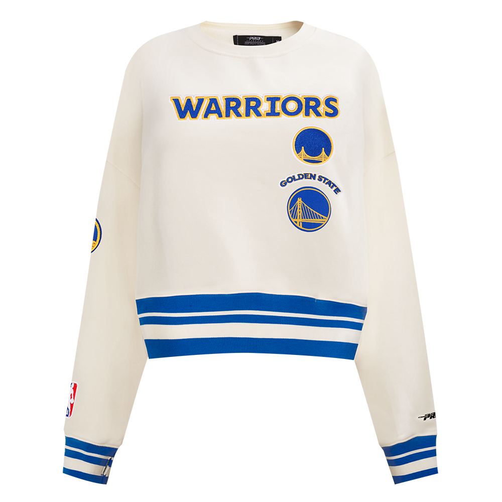 SUDADERA DE CUELLO REDONDO NBA GOLDEN STATE WARRIORS RETRO CLASSICS PARA MUJER