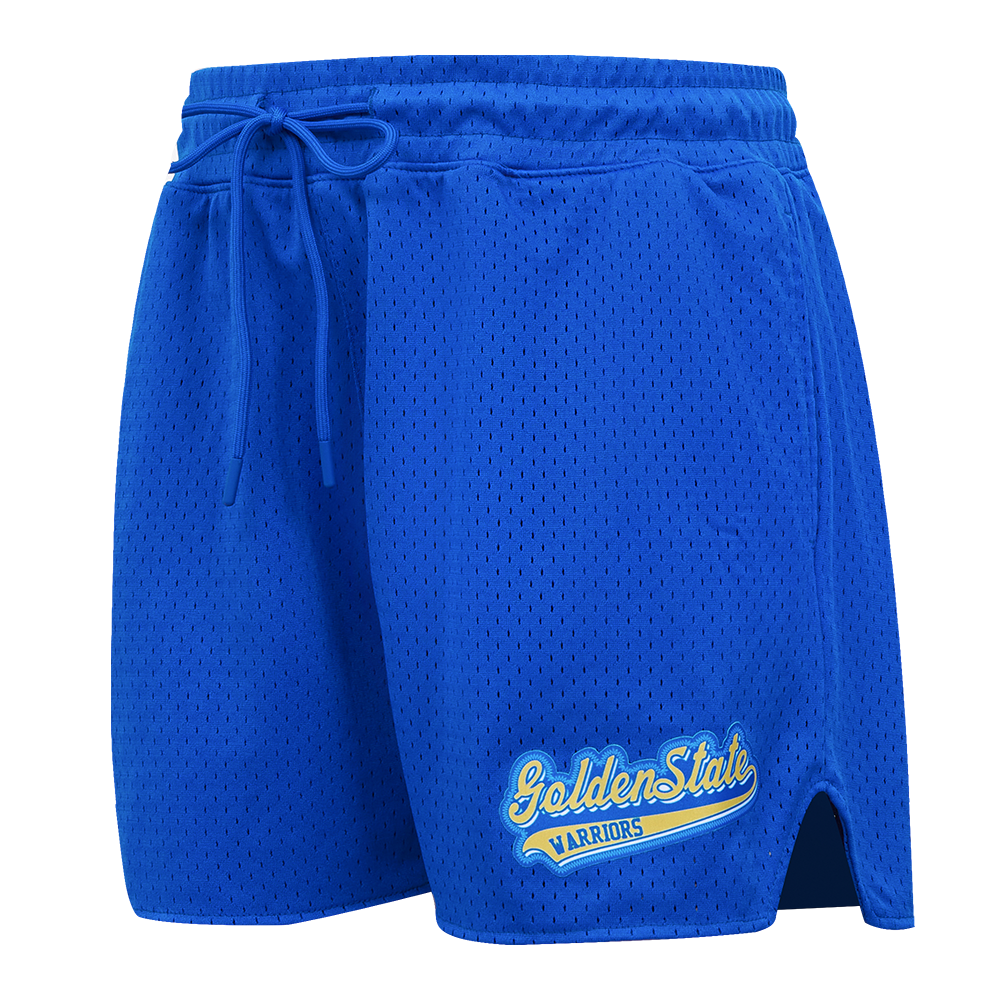 SHORTS DE MALLA NBA GOLDEN STATE WARRIORS SCRIPT TAIL PARA MUJER