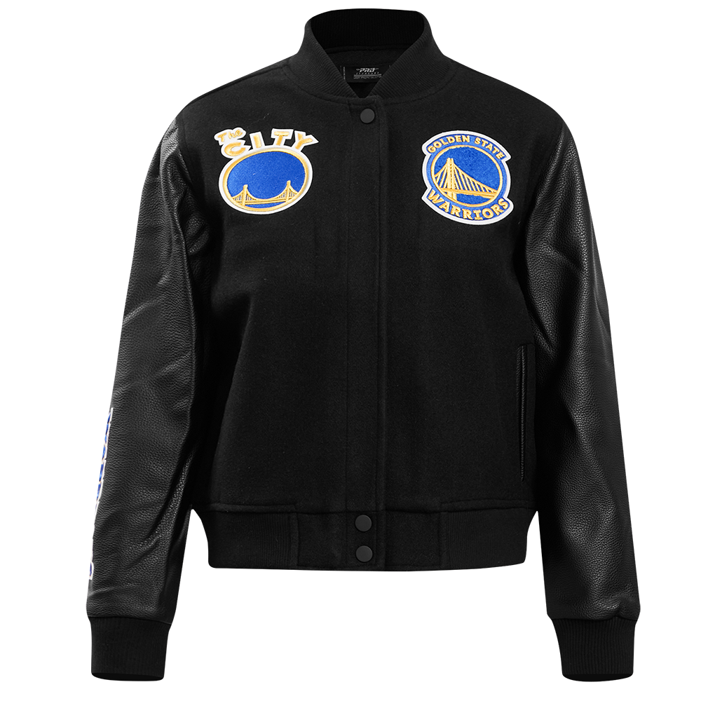 CHAMARRA UNIVERSITARIA NBA GOLDEN STATE WARRIORS CLASSIC ESSENTIALS PARA MUJER