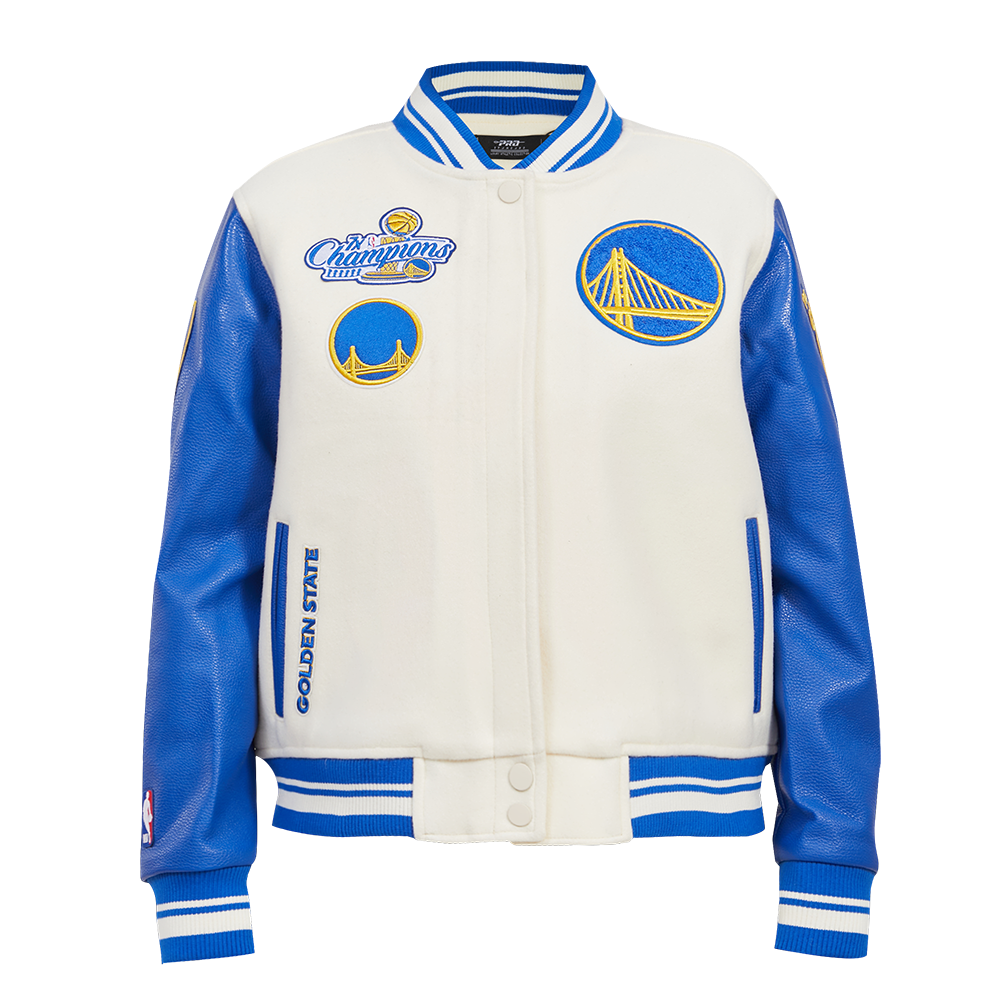 CHAMARRA UNIVERSITARIA NBA GOLDEN STATE WARRIORS RETRO CLASSICS PARA MUJER