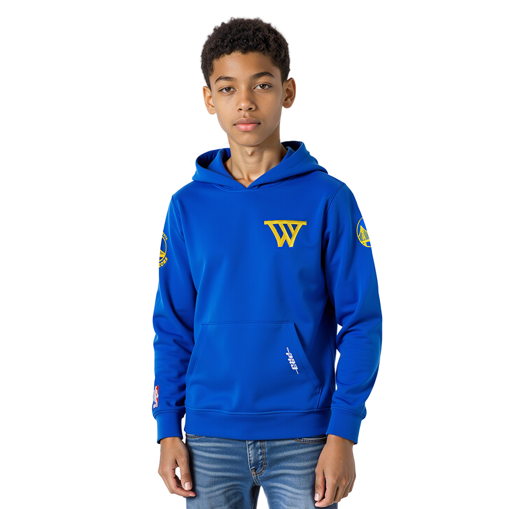 SUDADERA CON GORRO NBA GOLDEN STATE WARRIORS CLASSIC CHENILLE PARA NIÑO