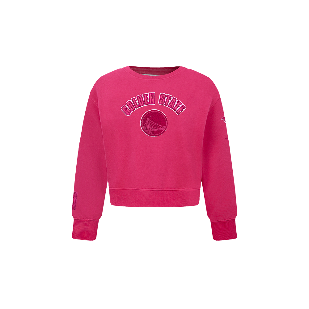SUDADERA DE CUELLO REDONDO NBA GOLDEN STATE WARRIORS CLASSIC TRIPLE PINK PARA BEBÉ NIÑA