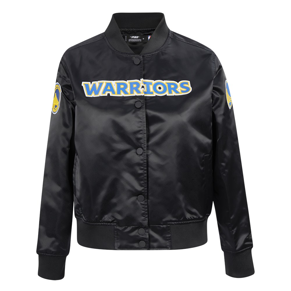 CHAMARRA DE SATÍN NBA GOLDEN STATE WARRIORS CLASSIC ESSENTIALS PARA MUJER