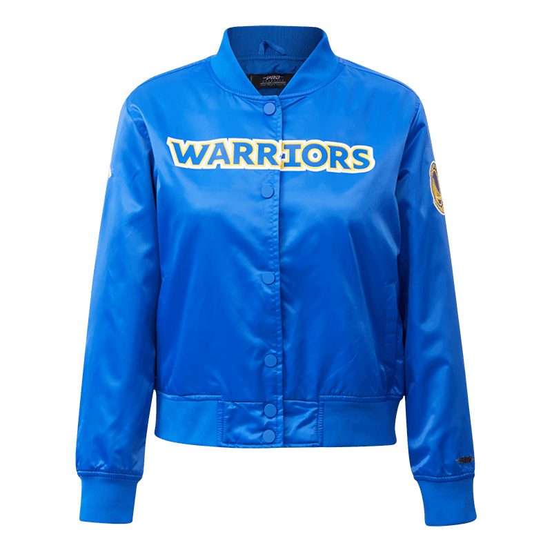 CHAMARRA DE SATÍN NBA GOLDEN STATE WARRIORS CLASSIC ESSENTIALS PARA MUJER