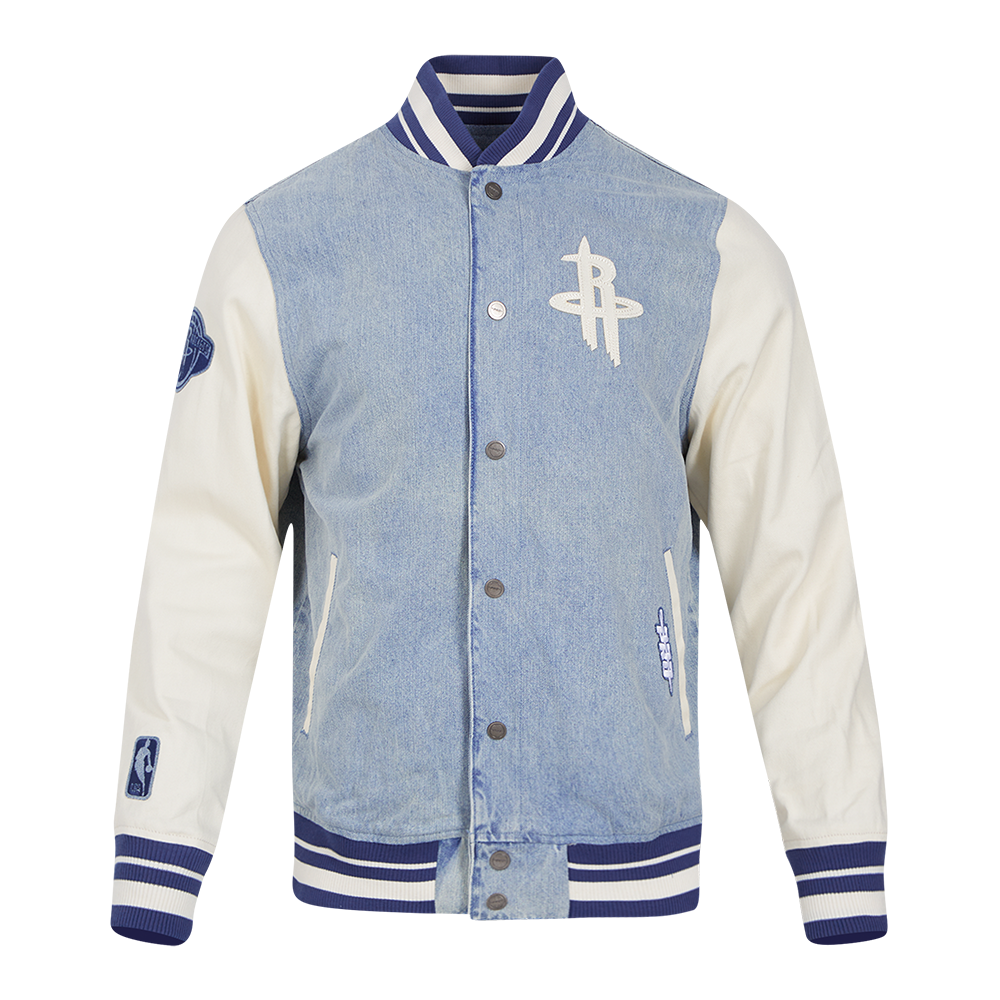 CHAMARRA DE MEZCLILLA NBA HOUSTON ROCKETS VARSITY BLUES