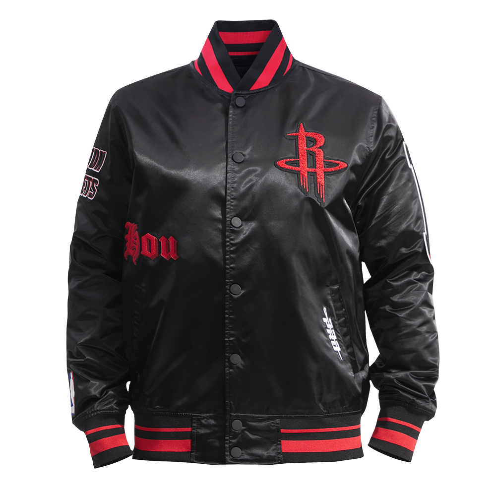 CHAMARRA DE SATÍN NBA HOUSTON ROCKETS OLD ENGLISH