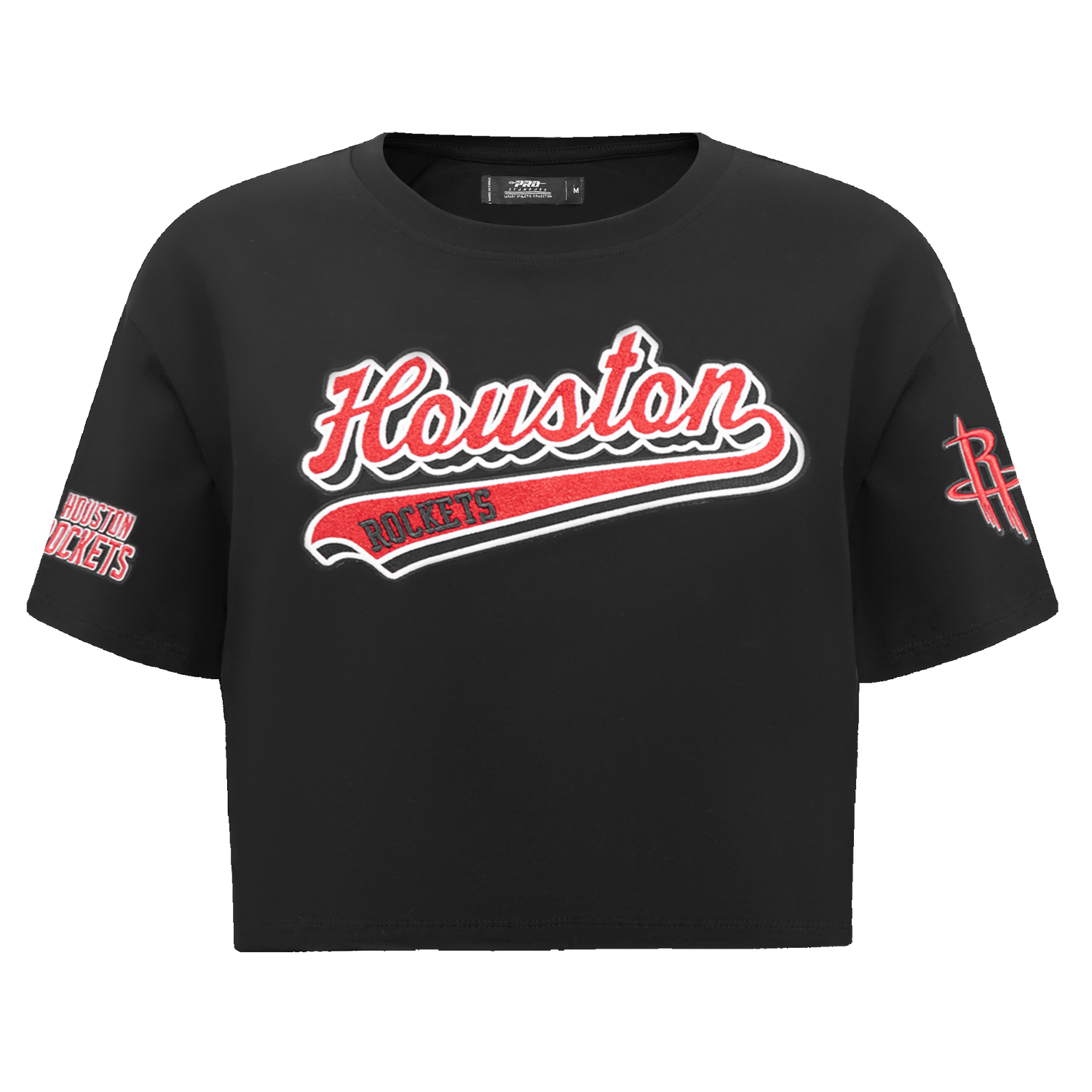 PLAYERA CROP NBA HOUSTON ROCKETS SCRIPT TAIL PARA MUJER