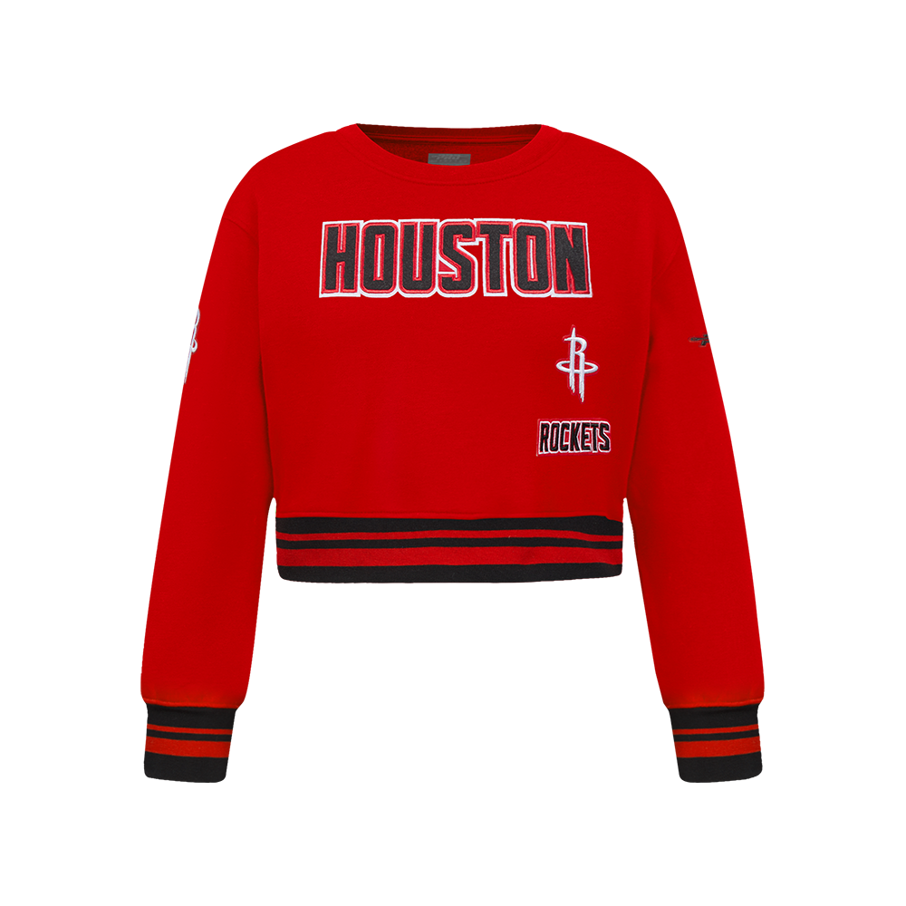 SUDADERA DE CUELLO REDONDO NBA HOUSTON ROCKETS RETRO CLASSICS PARA NIÑA JUNIOR