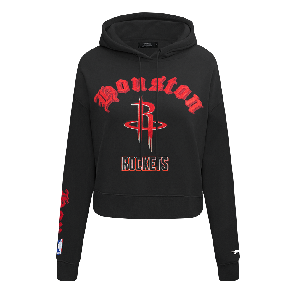 SUDADERA CON GORRO NBA HOUSTON ROCKETS OLD ENGLISH PARA MUJER