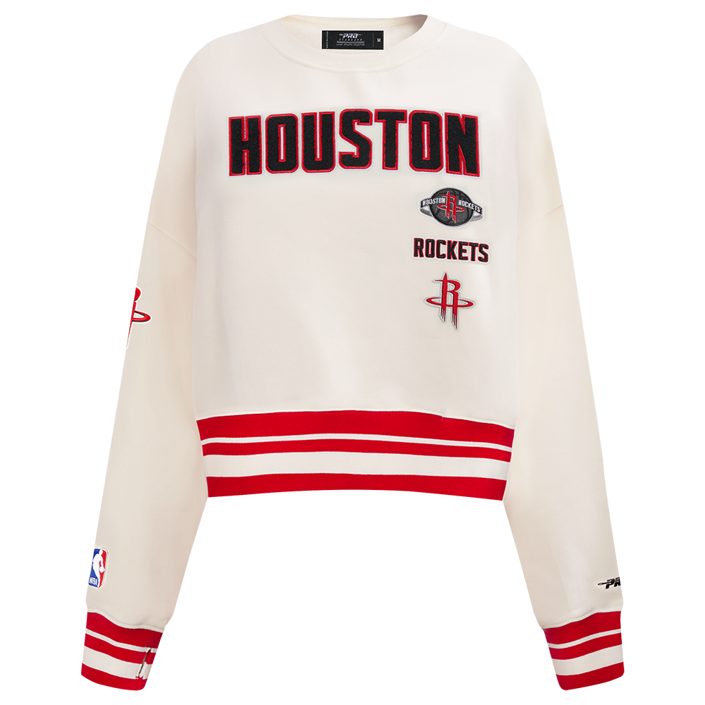 SUDADERA DE CUELLO REDONDO NBA HOUSTON ROCKETS RETRO CLASSICS PARA MUJER