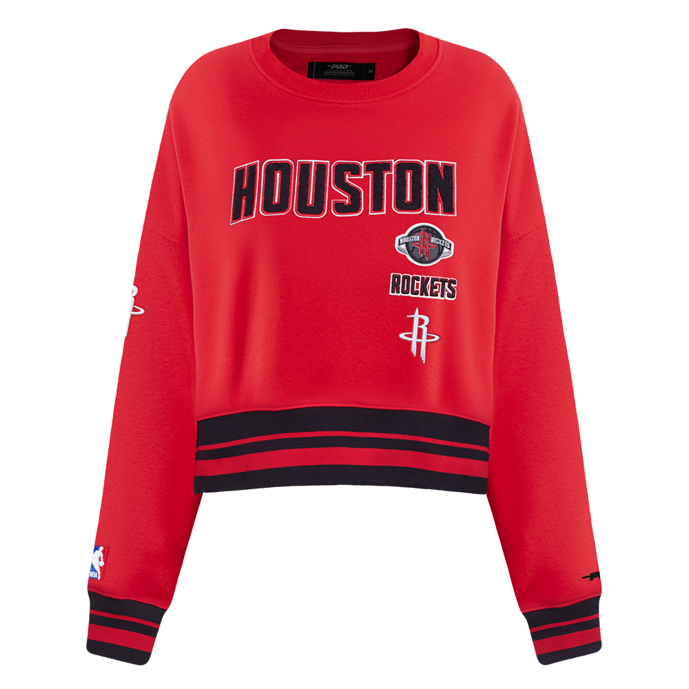 SUDADERA DE CUELLO REDONDO NBA HOUSTON ROCKETS RETRO CLASSICS PARA MUJER