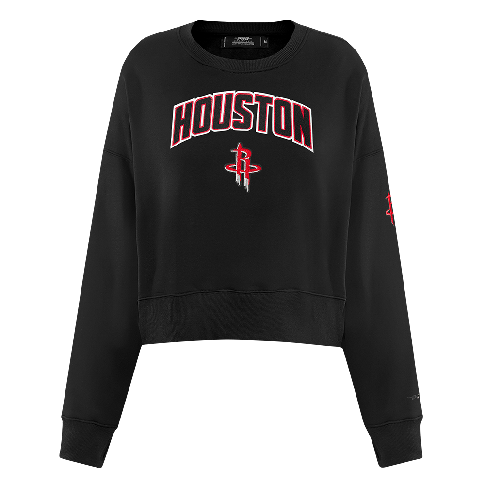SUDADERA DE CUELLO REDONDO NBA HOUSTON ROCKETS CLASSIC CHENILLE PARA MUJER