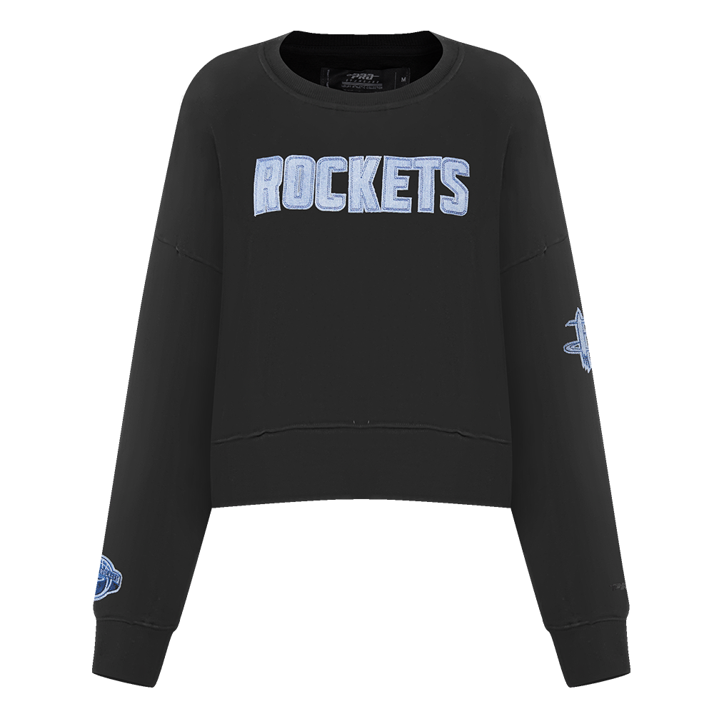 SUDADERA DE CUELLO REDONDO NBA HOUSTON ROCKETS VARSITY BLUES PARA MUJER