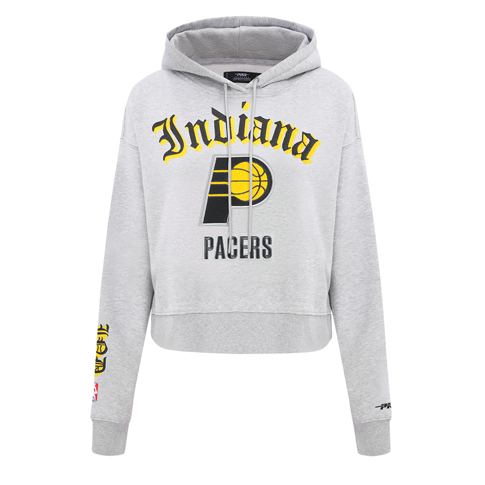 SUDADERA CON GORRO NBA INDIANA PACERS OLD ENGLISH PARA MUJER